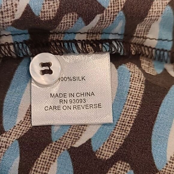 tyler Boe sz M tunic top 100% silk - Picture 7 of 9